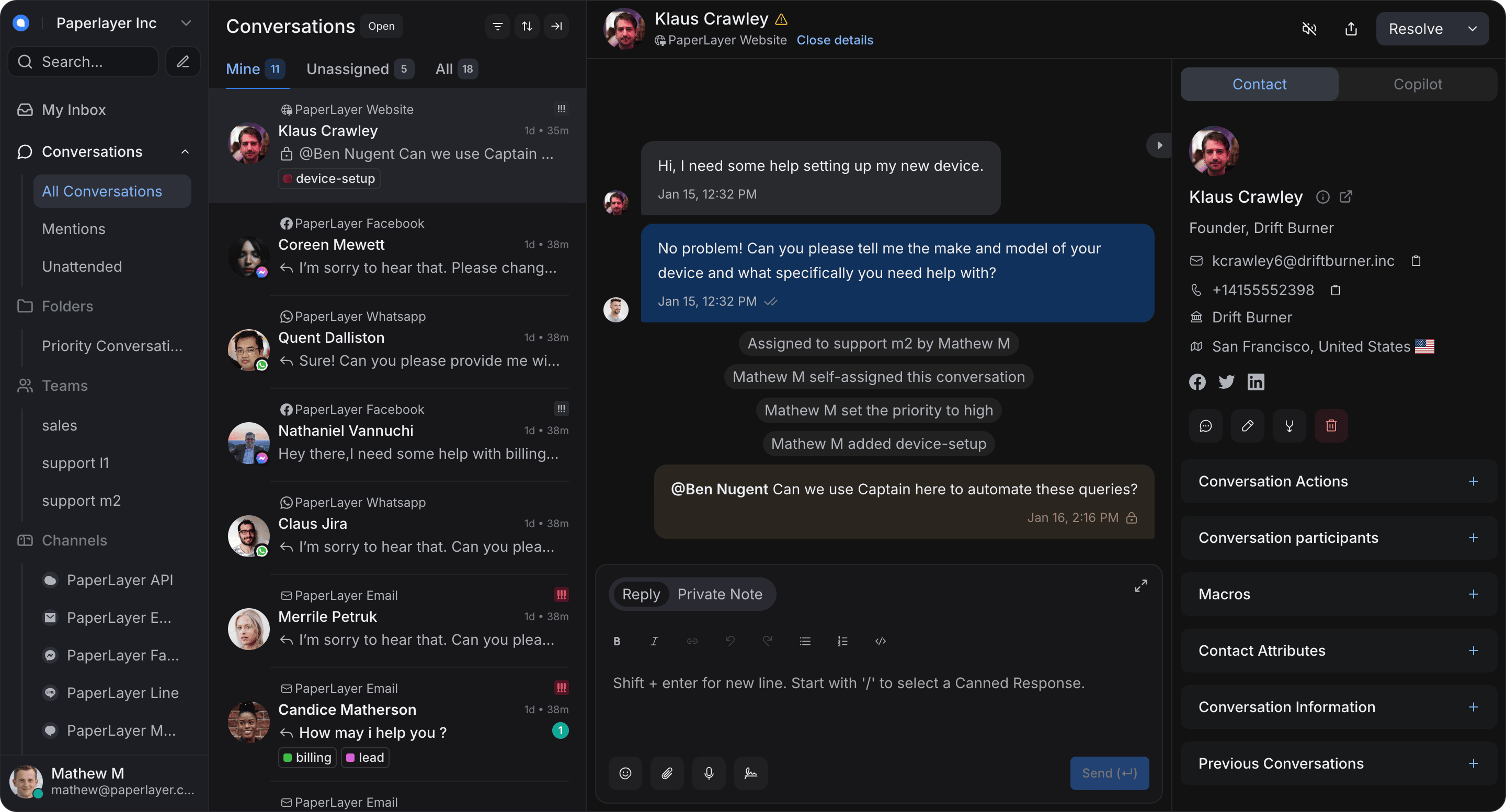 Every conversation in one inbox
